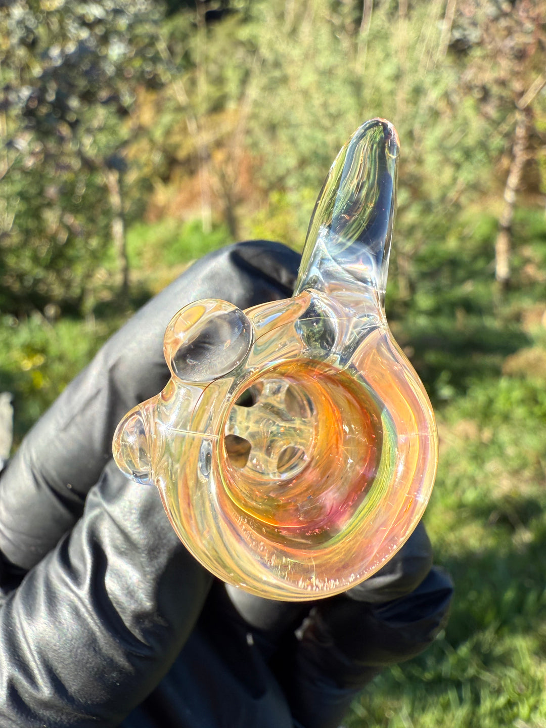 Jims Glass Blowing 18mm Slide - Gold Fumed