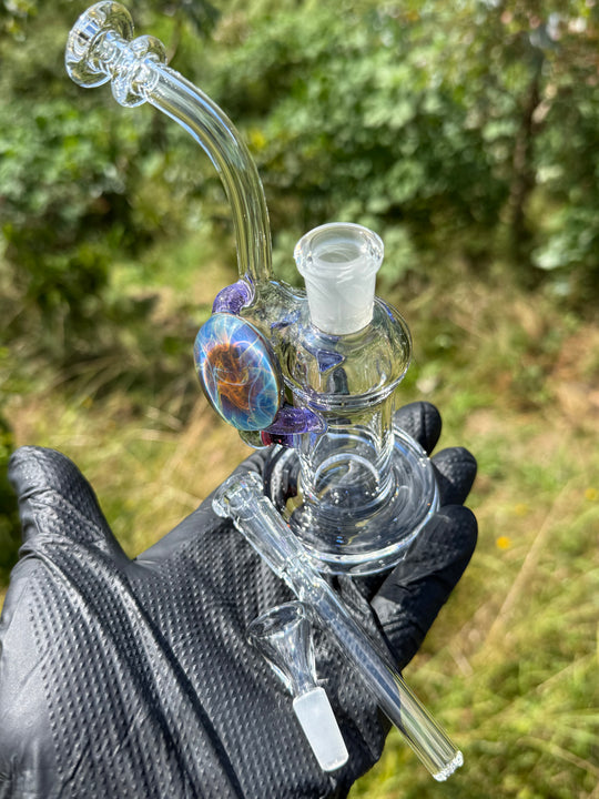 Beerglass Chaos Medallion Mini Rig - Purple Lollipop/Multicoloured