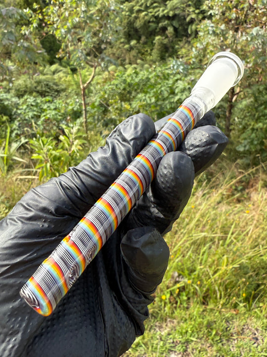 Jamie Clement Glass Collaboration Downstem - Jailhouse Rainbow