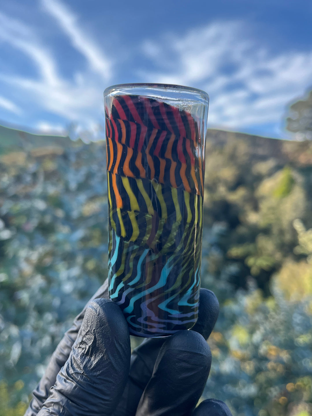 Jargo Glass Shot Glass - Rainbow Lines