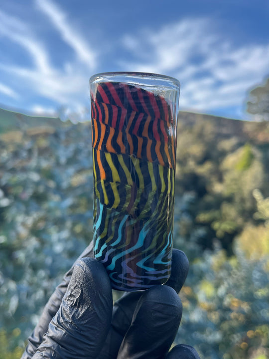 Jargo Glass Shot Glass - Rainbow Lines