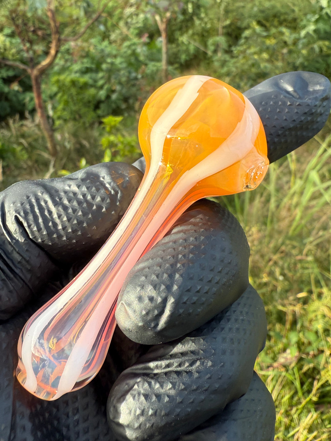 The Glass Bandit Spoon - White/Silver Fumed