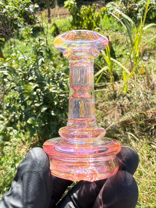 Yeti Glass Puffco Peak Dry Top/Joystick Set - Gold Fumed #2