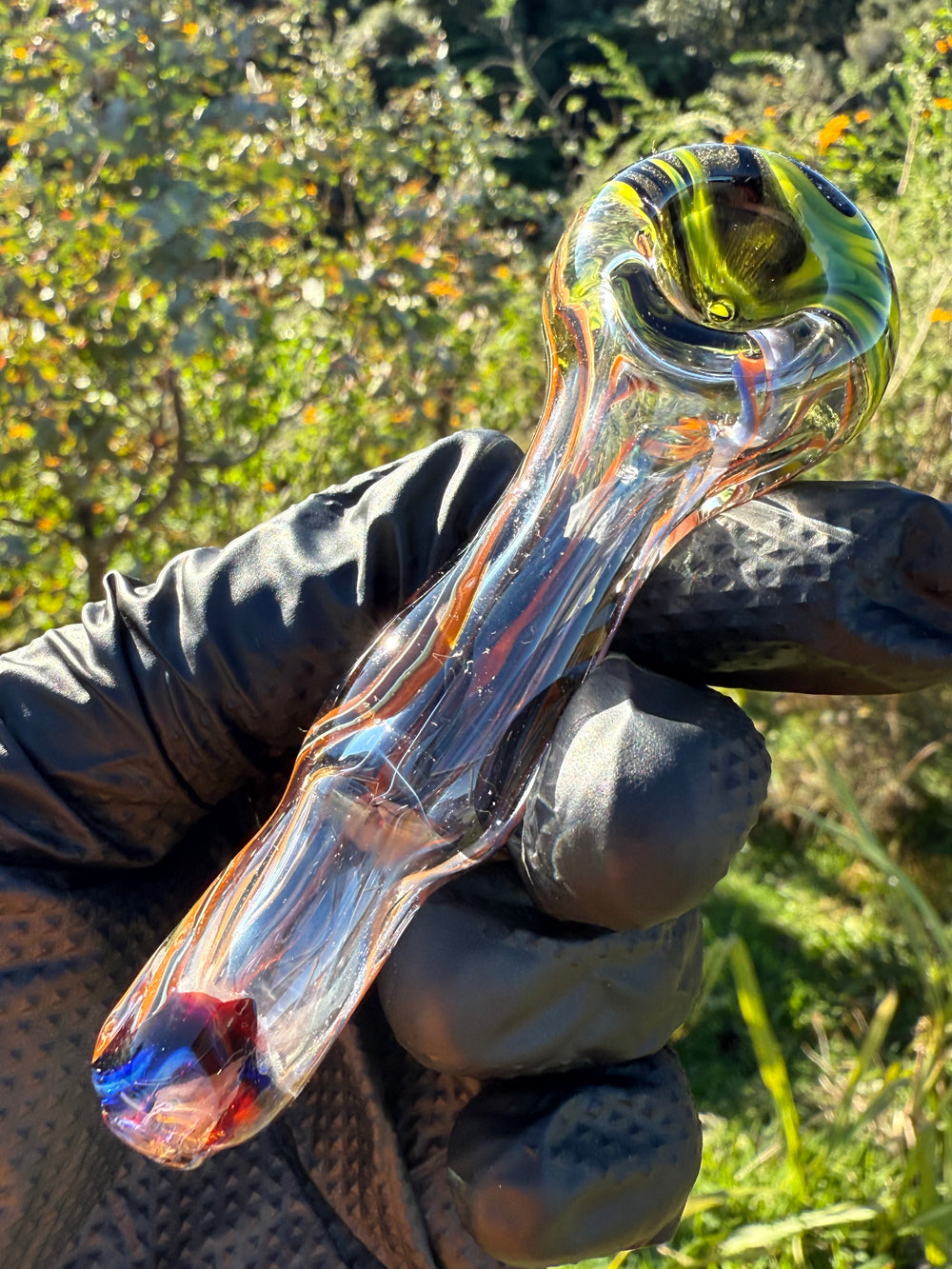 Green Thumb Bob Glass Spoon - Multicoloured/Wigwags #4