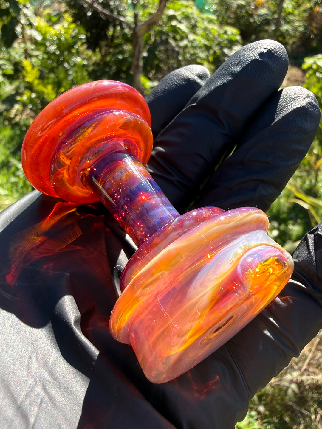 Yeti Glass Puffco Peak Dry Top - Amber Purple