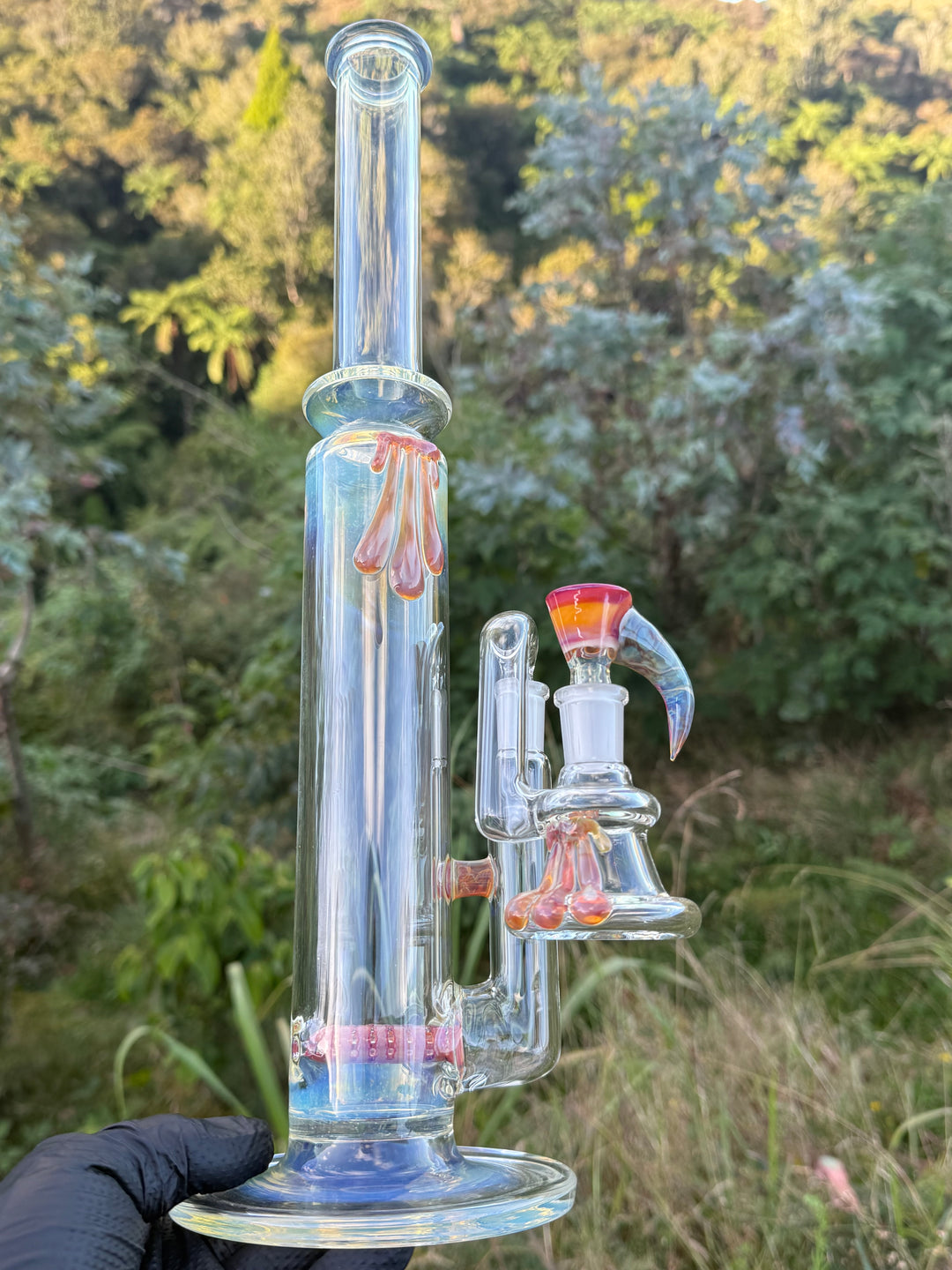Uzzi Glass Double Stemline Set - Silver Fumed/Lokisdipity
