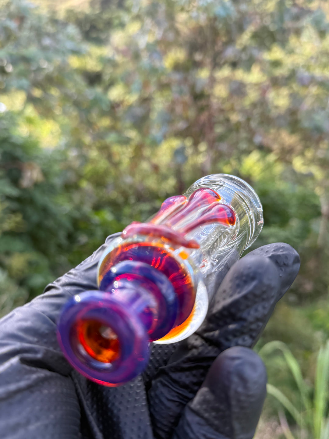 Uzzi Glass Puffco Drip Jammer  - Amber Purple
