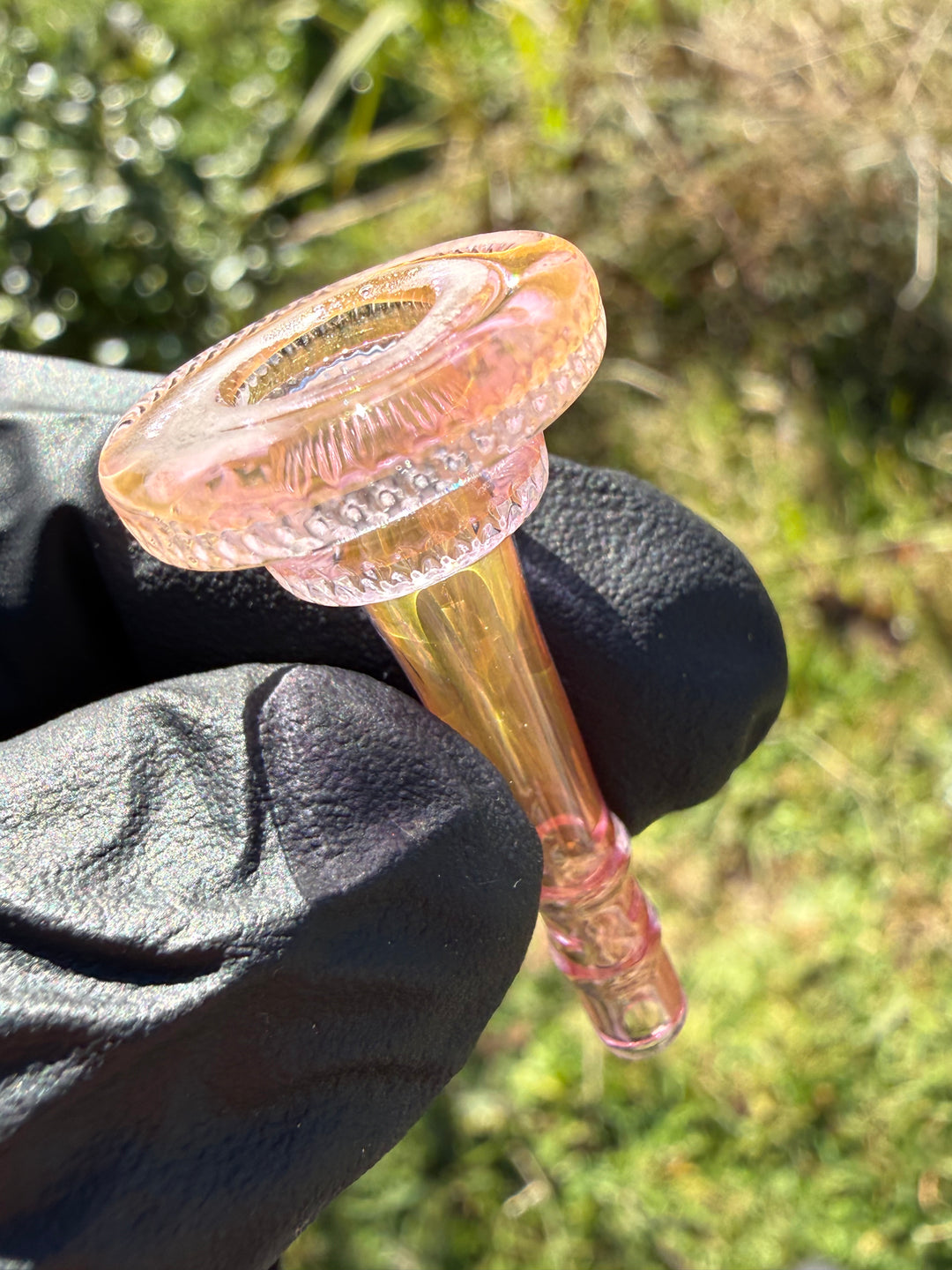 Yeti Glass Puffco Peak Joystick - Gold Fumed #3