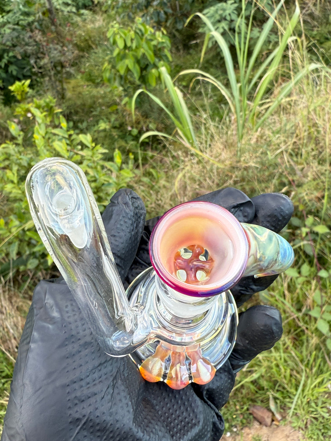 Uzzi Glass Double Stemline Set - Silver Fumed/Lokisdipity