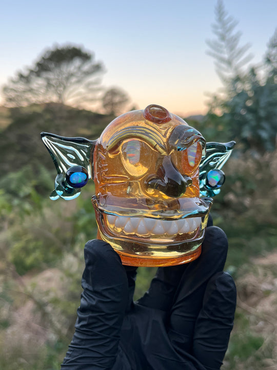 Wyrdglass Goblin Rig Opal Slab Eyes - Orange/Crushed Opal/Nemo