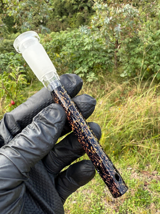 Jamie Clement Glass Collaboration  Downstem - Black/Dichro #2