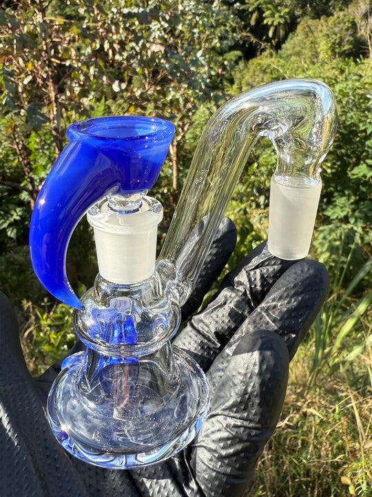 Uzzi Glass Double Stemline Set - Silver Fumed/Sonic