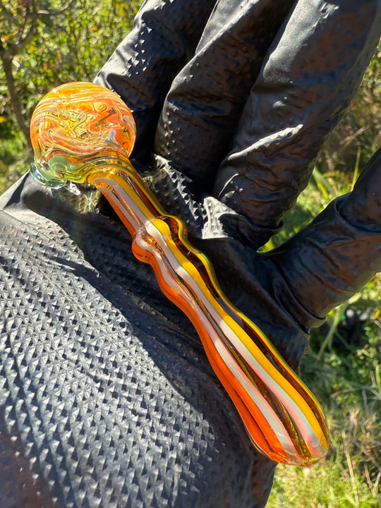 Green Thumb Bob Glass Spoon - Multicoloured/Lines #1
