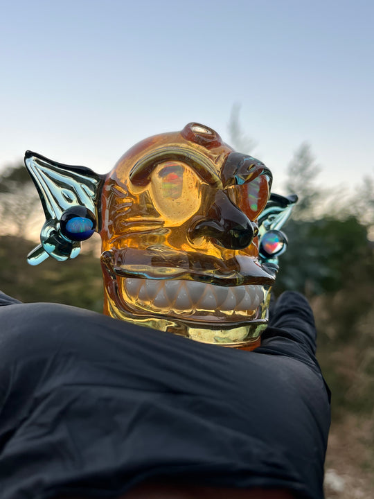 Wyrdglass Goblin Rig Opal Slab Eyes - Orange/Crushed Opal/Nemo