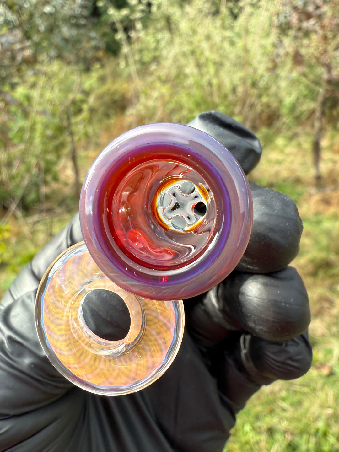 Empirical Glass Slide 14mm Fumicello - Amber Purple