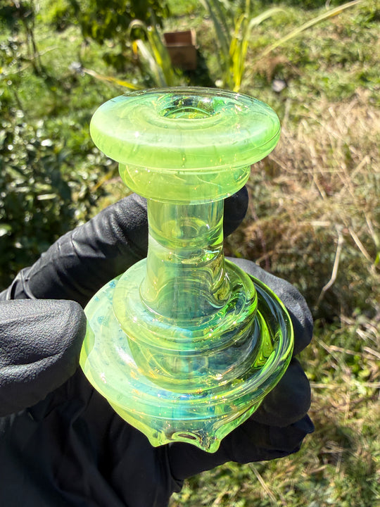 Yeti Glass Puffco Peak Dry Top/Joystick Set - Green Slyme