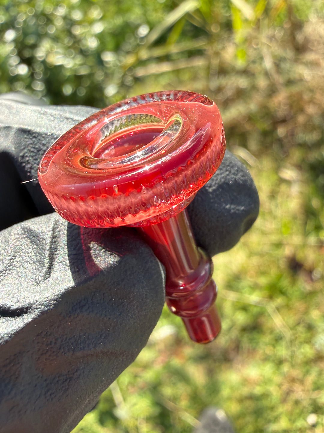 Yeti Glass Puffco Peak Dry Top/Joystick Set - Red Exotic