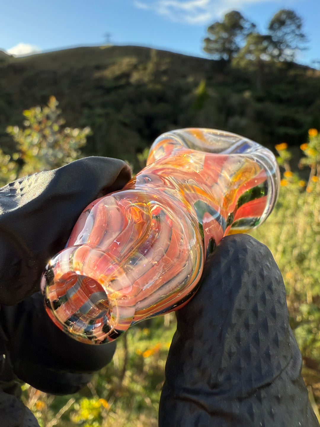 Green Thumb Bob Glass Spoon - Multicoloured/Lines #3