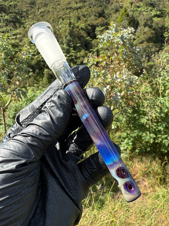 Jamie Clement Glass Collaboration Downstem - Amber Purple