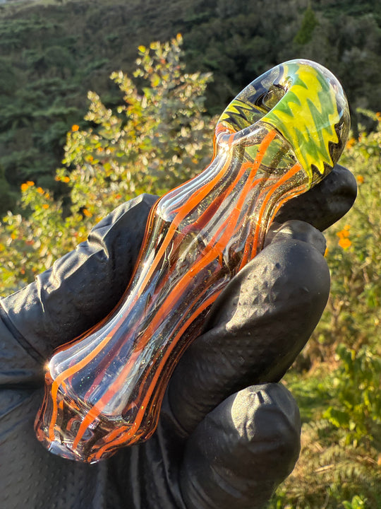 Green Thumb Bob Glass Spoon - Multicoloured/Wigwags #2