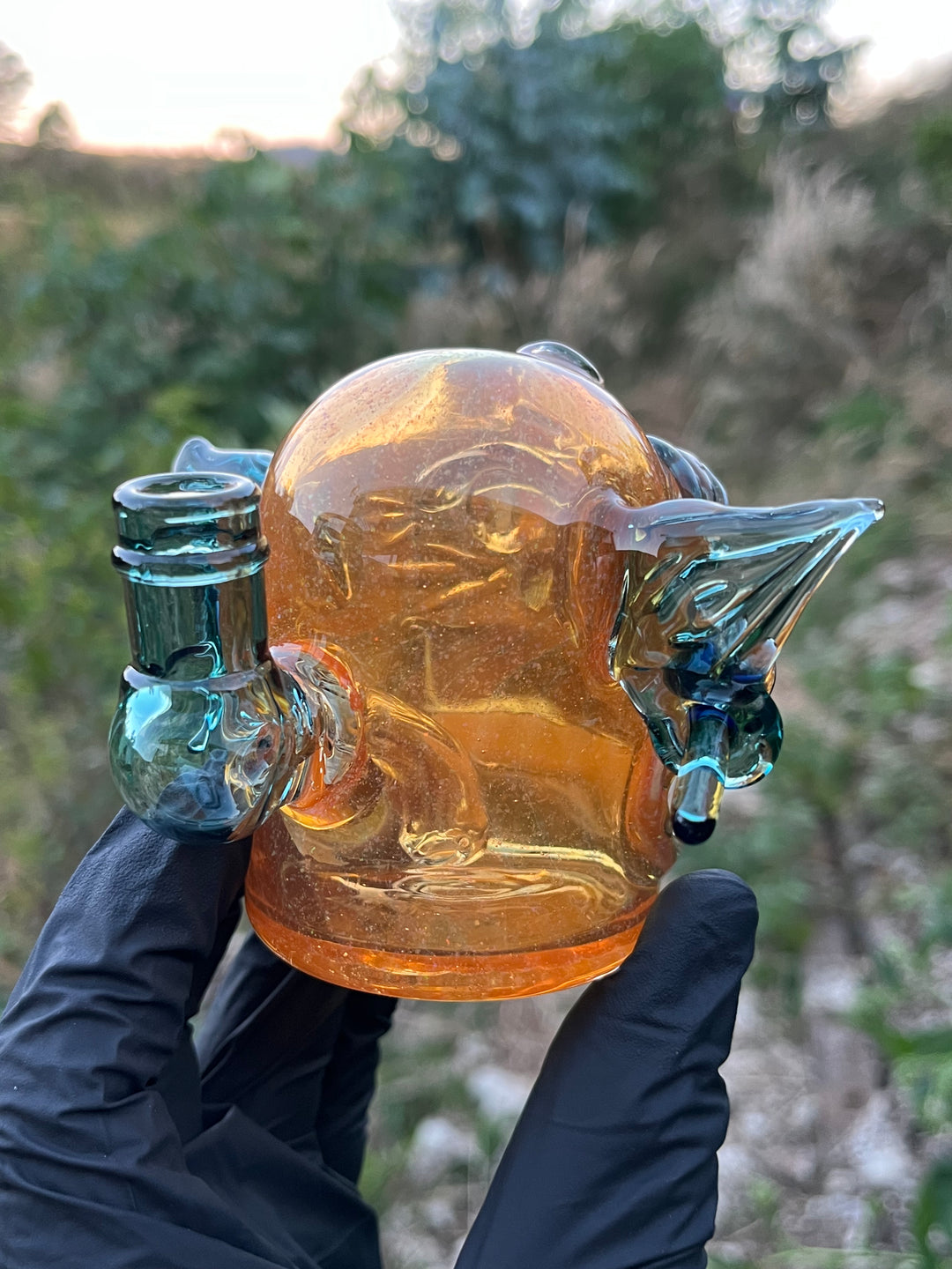 Wyrdglass Goblin Rig Opal Slab Eyes - Orange/Crushed Opal/Nemo