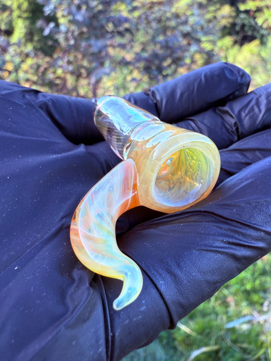 Jims Glass Blowing 14mm Slide - Gold Fumed/Clear