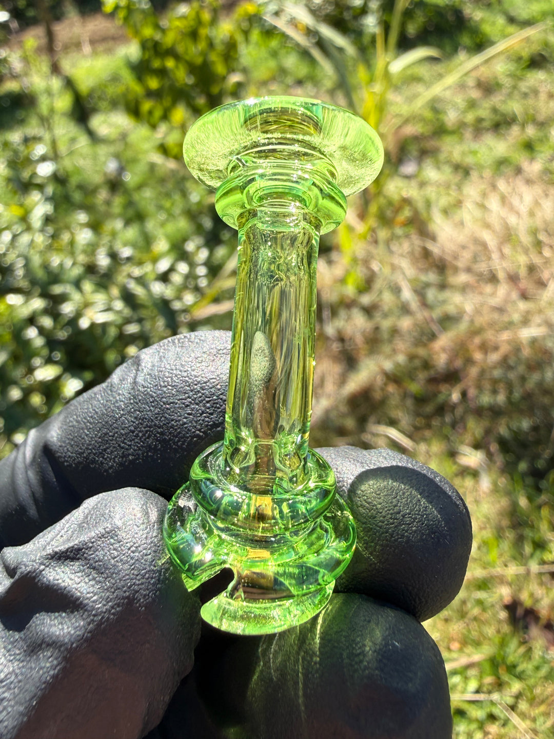 Yeti Glass Puffco Pivot Dry Top - Green Slyme