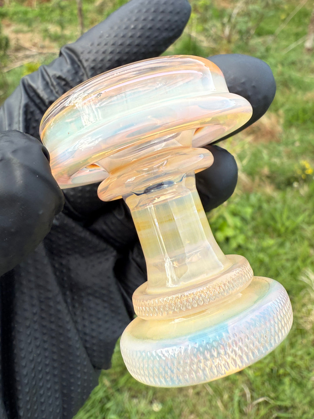 Yeti Glass Puffco Peak Dry Top - Gold/Silver Fumed #2