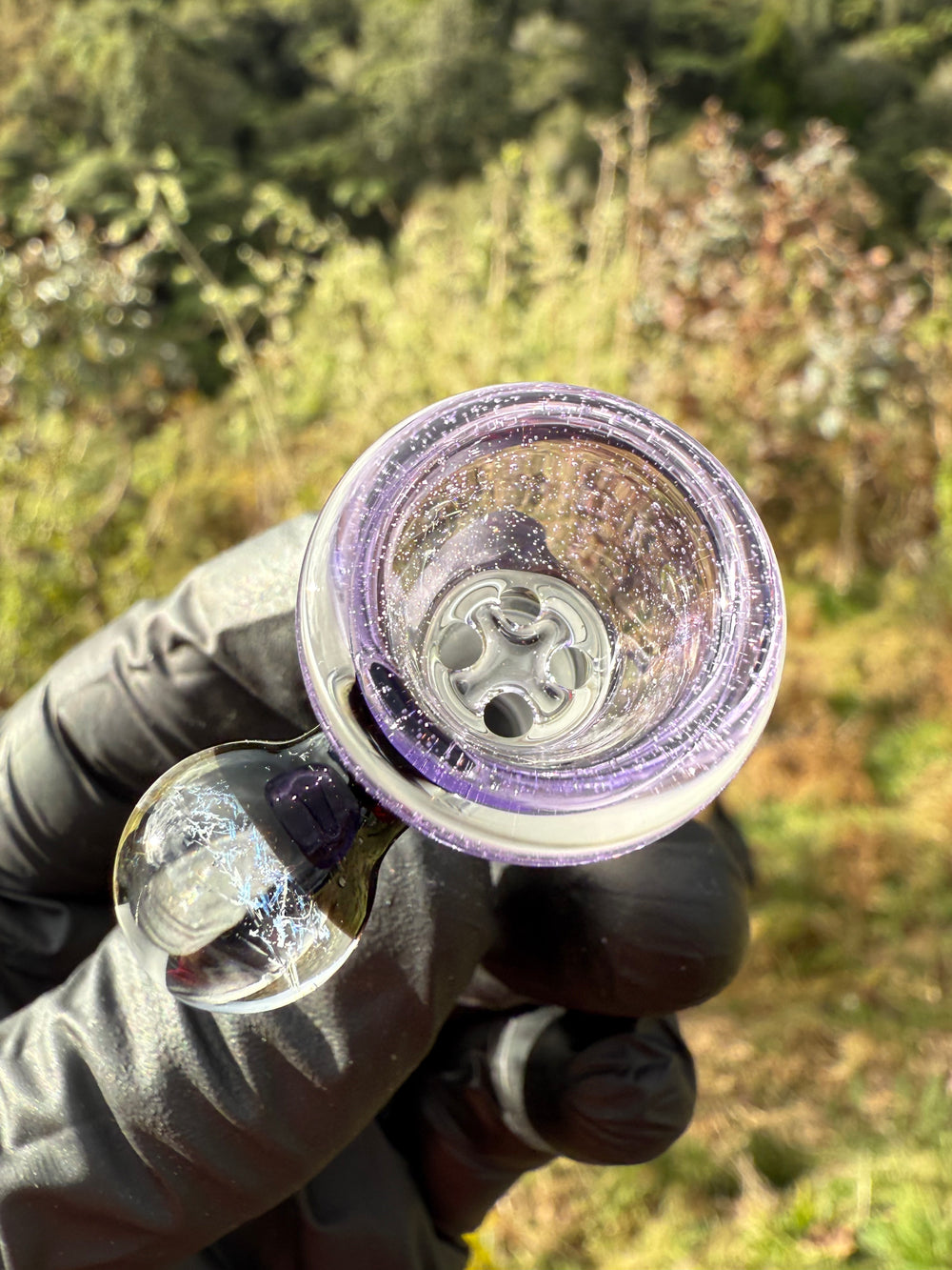 Empirical Glass Slide 14mm Dichro  - Purple Lollipop