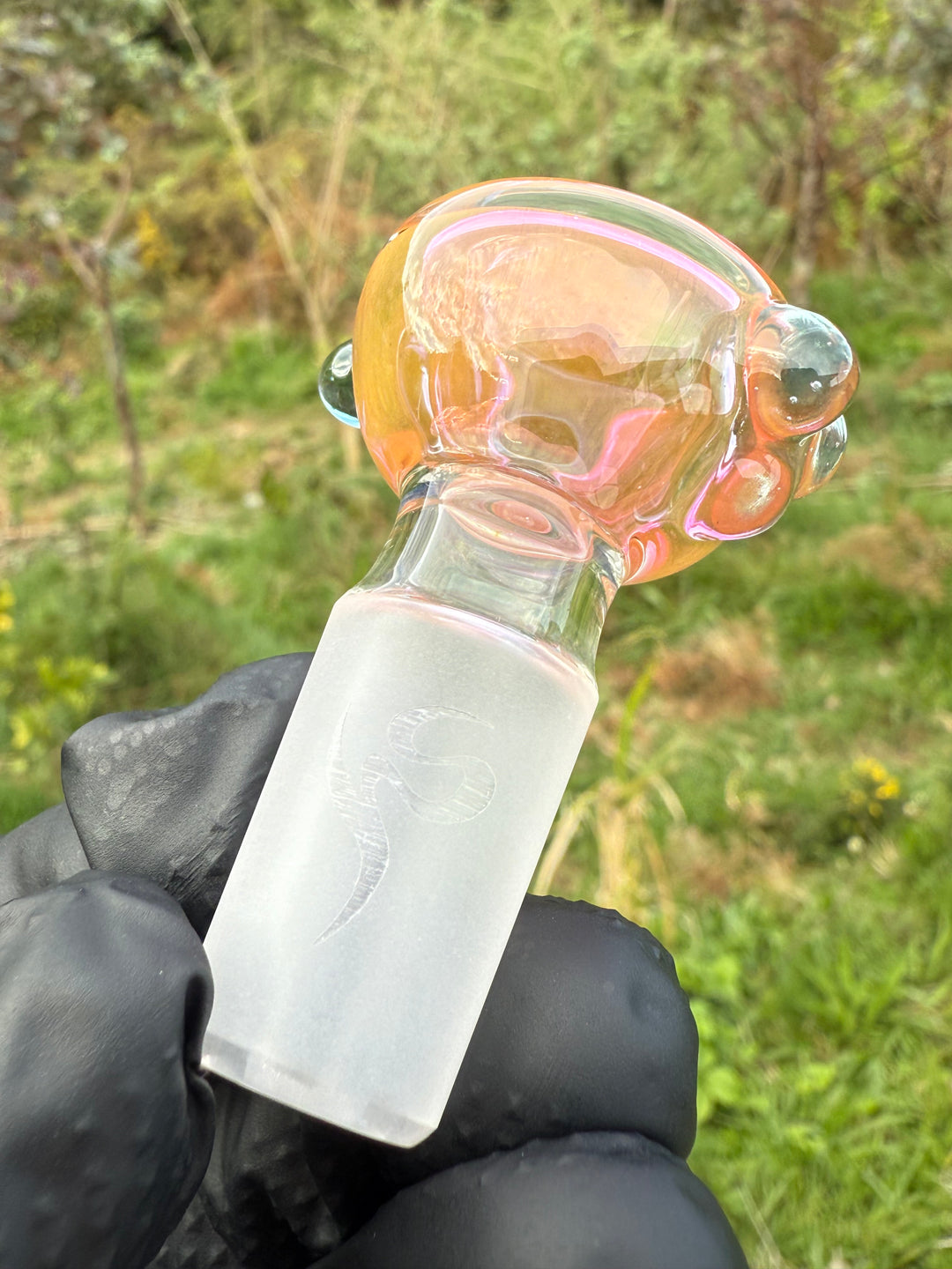 Yeti Glass Push Bowl Slide - Gold Fumed