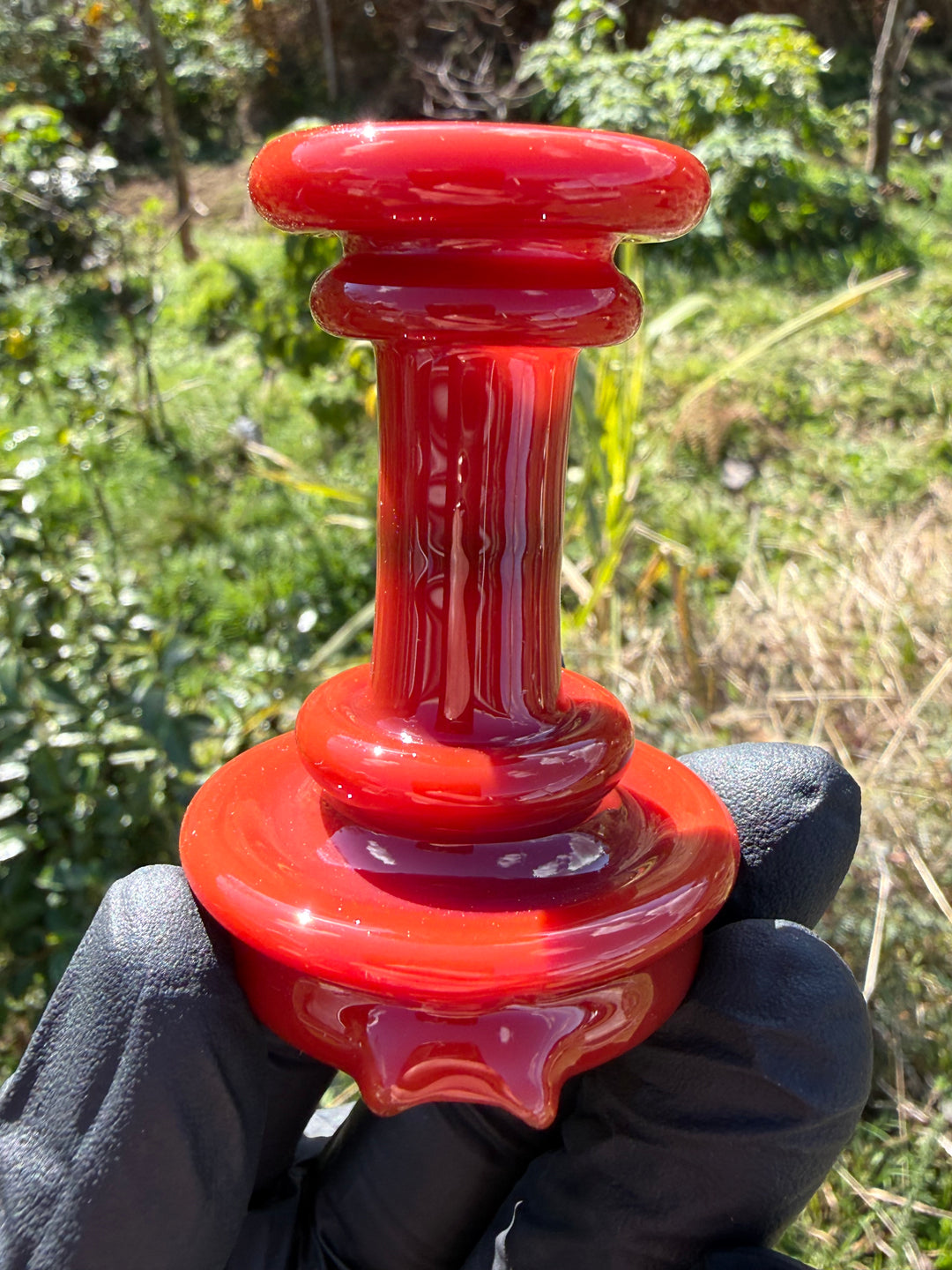 Yeti Glass Puffco Peak Dry Top/Joystick Set - Cad Red