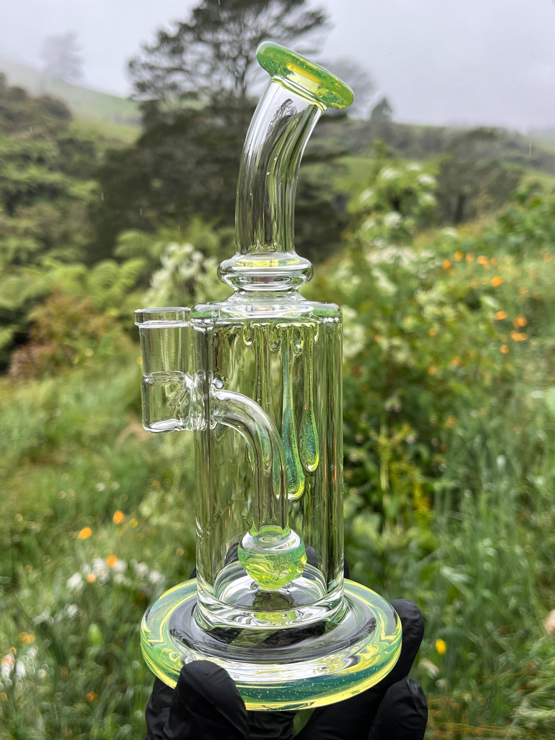 Uzzi Glass Drip Jammer Two Hole Perc - Slyme