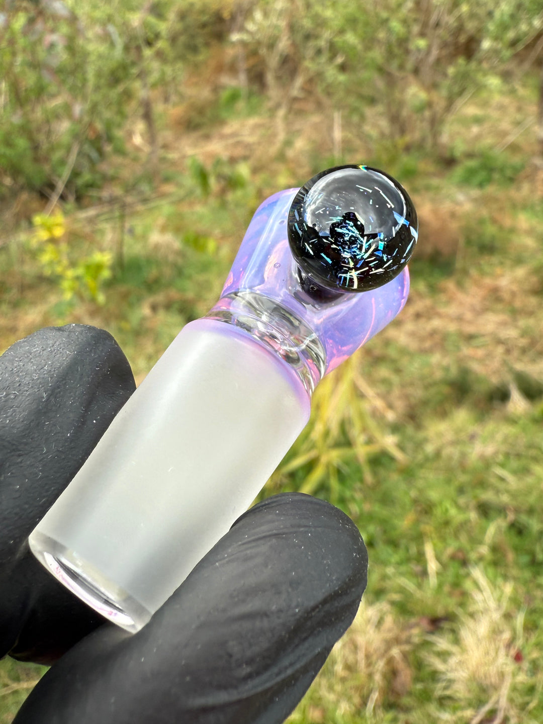 Empirical Glass Slide 14mm Dichro - Dense Rose Quartz