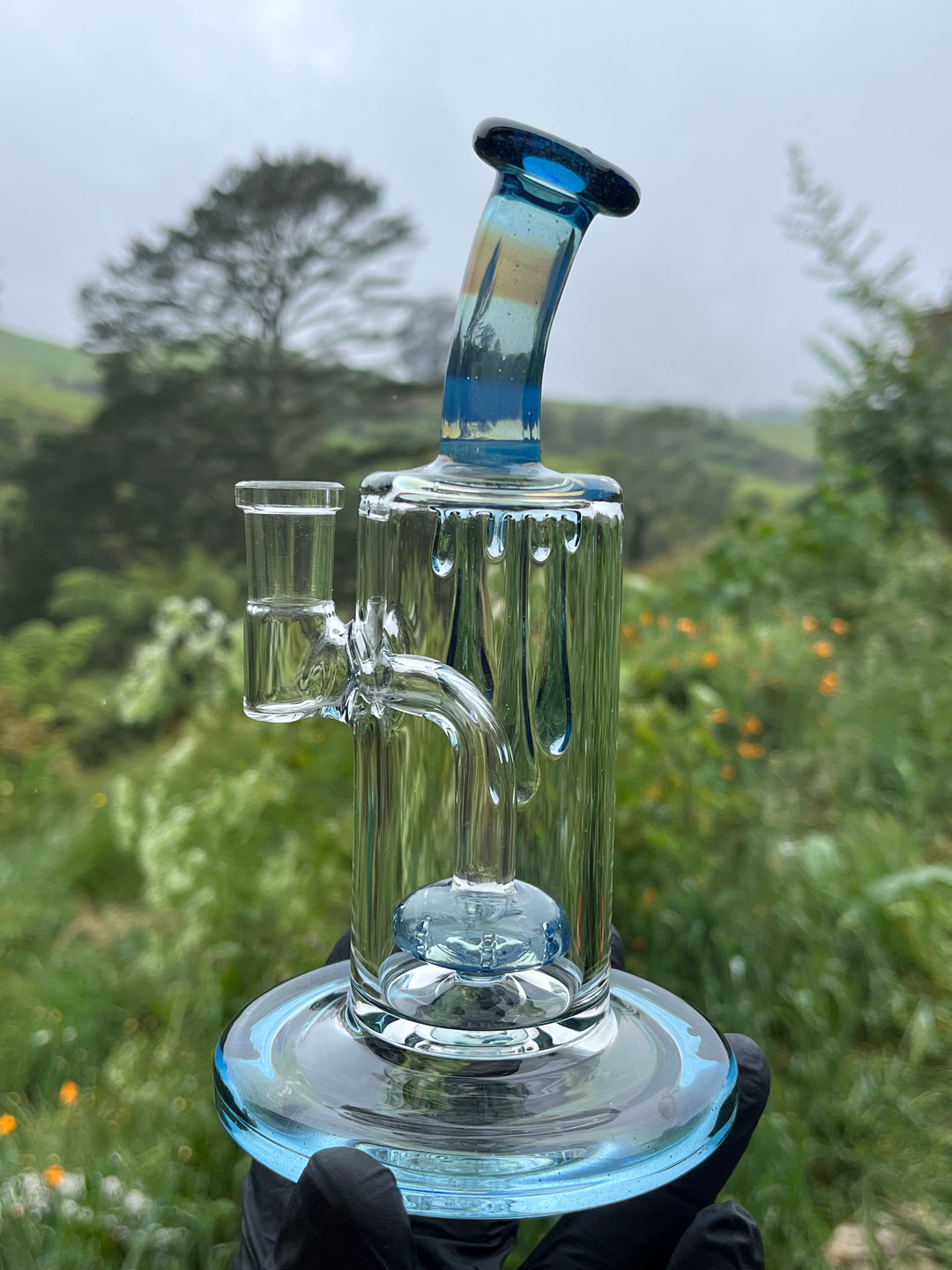 Uzzi Glass Drip Jammer Donut Perc - Blue Stardust/Ghost