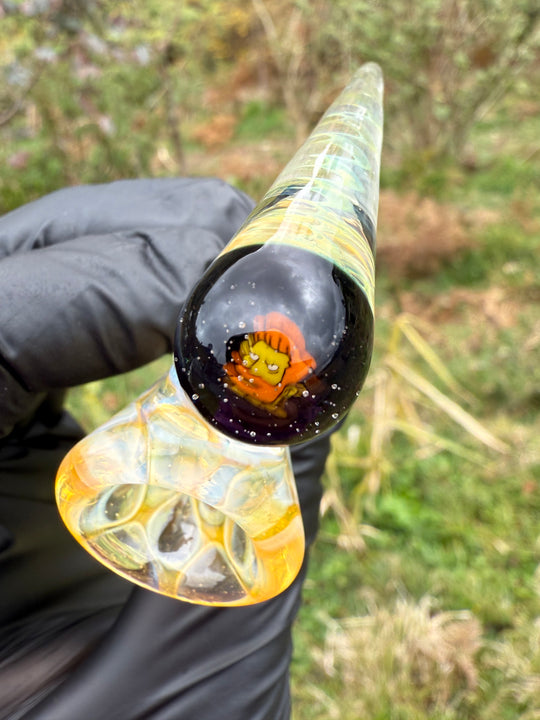 Alex Golovin Slide 18mm Millie Spike Horn - Greasy Orange/Ghost/UV