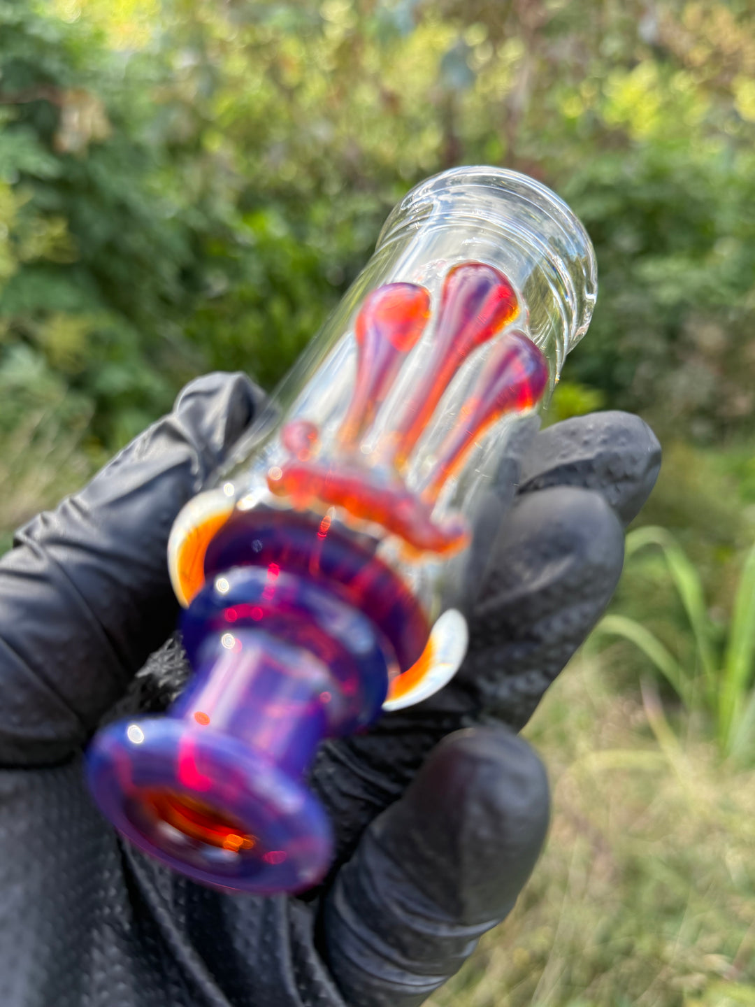 Uzzi Glass Puffco Drip Jammer  - Amber Purple