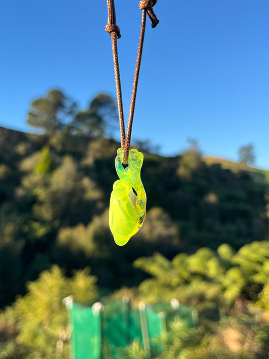 Jamie Clement Heart Pendant - Green Opal