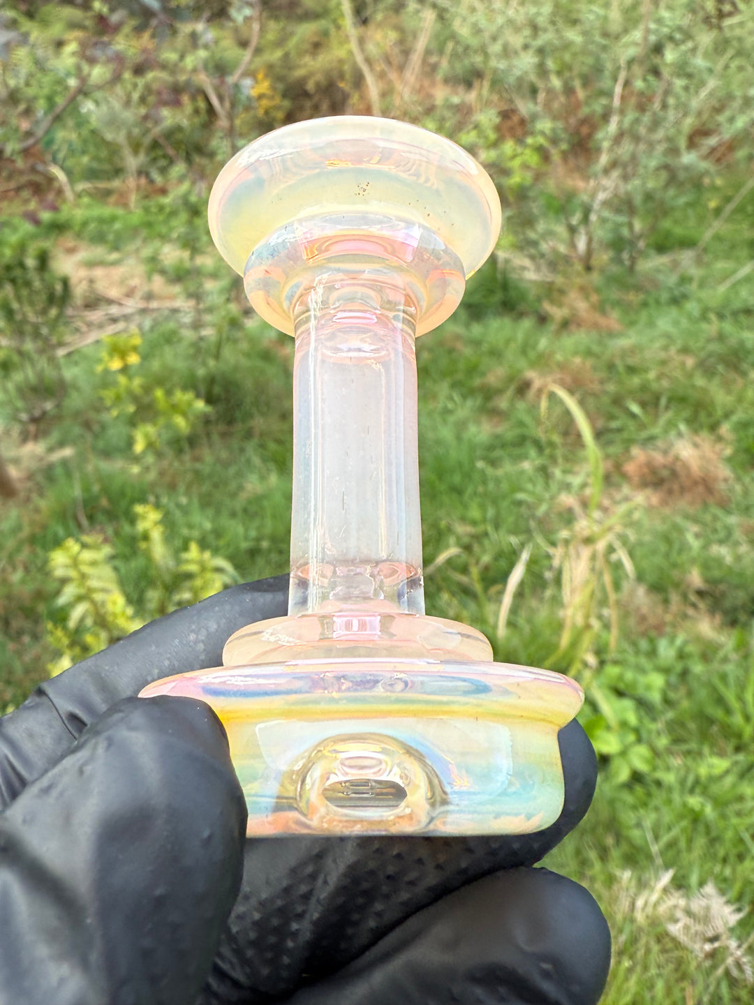 Yeti Glass Puffco Peak Dry Top - Gold/Silver Fumed #1