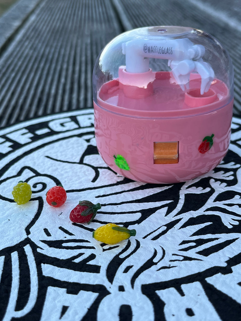 Waffle Glass Terp Pearl Claw Machine - Fruit Themed