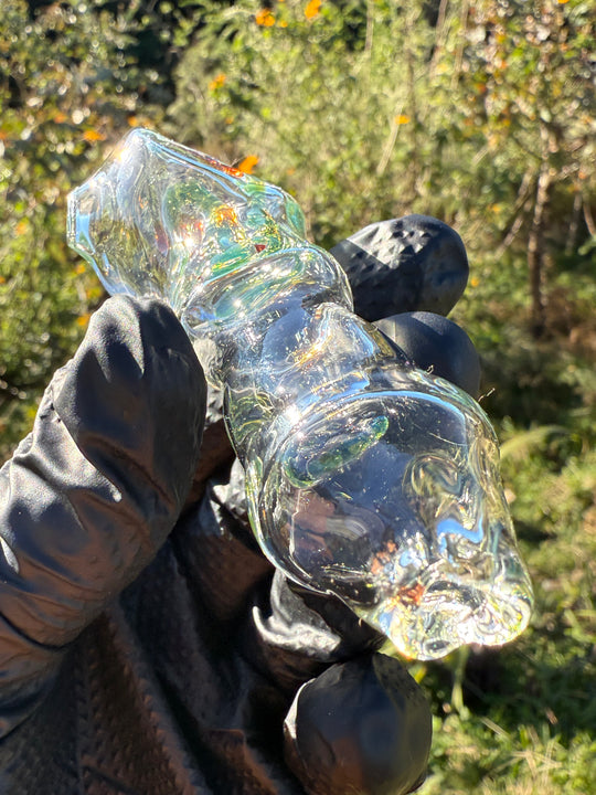 Green Thumb Bob Glass Spoon - Clear/Multicoloured #6