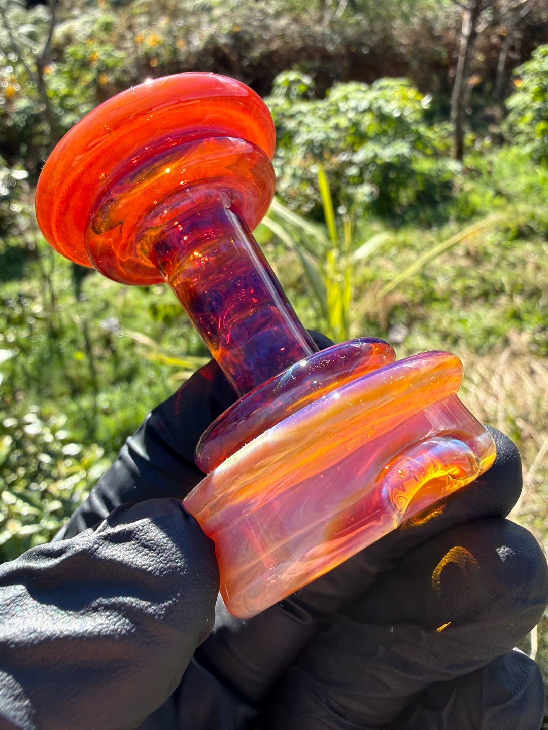Yeti Glass Puffco Peak Dry Top - Amber Purple