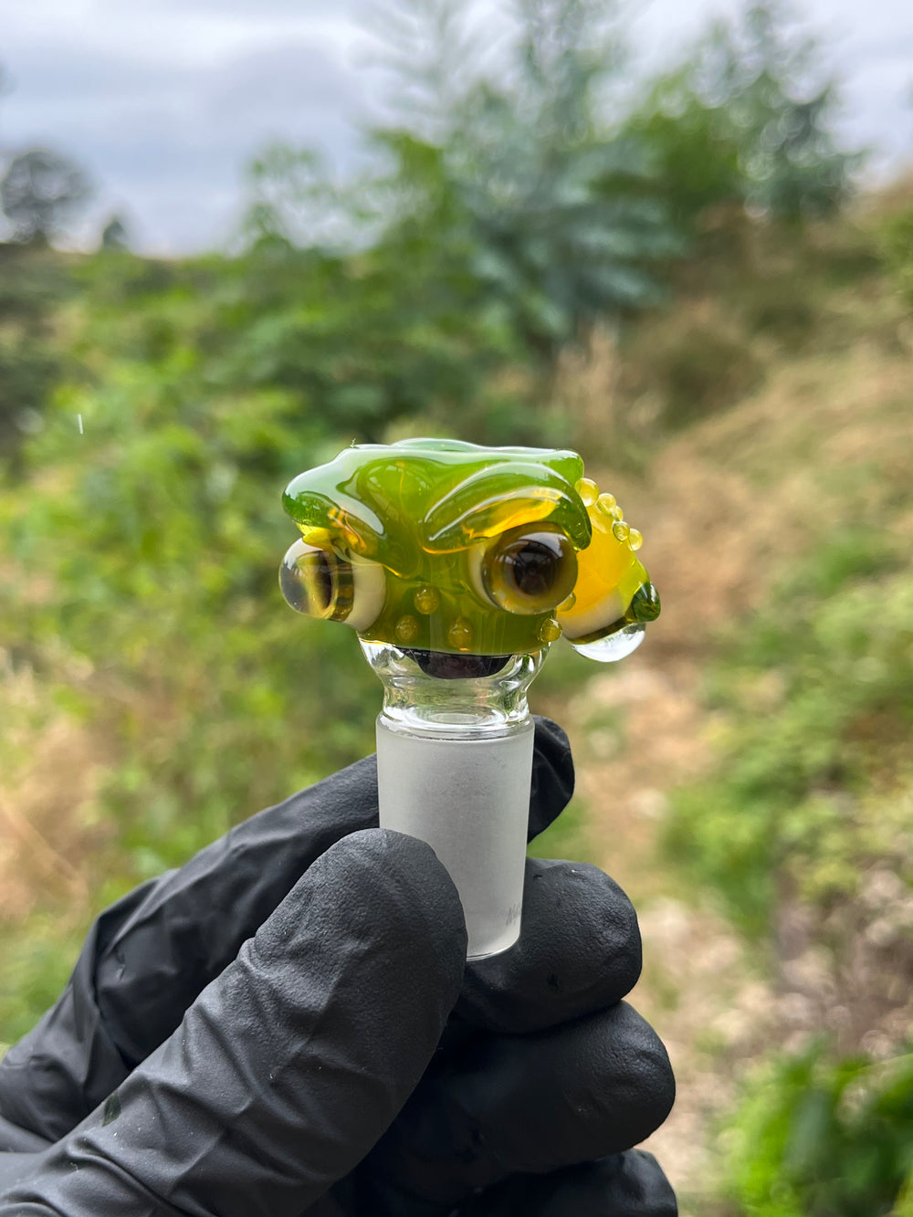 Wyrdglass Monster Slide - Green Opal/Pineapple Juice