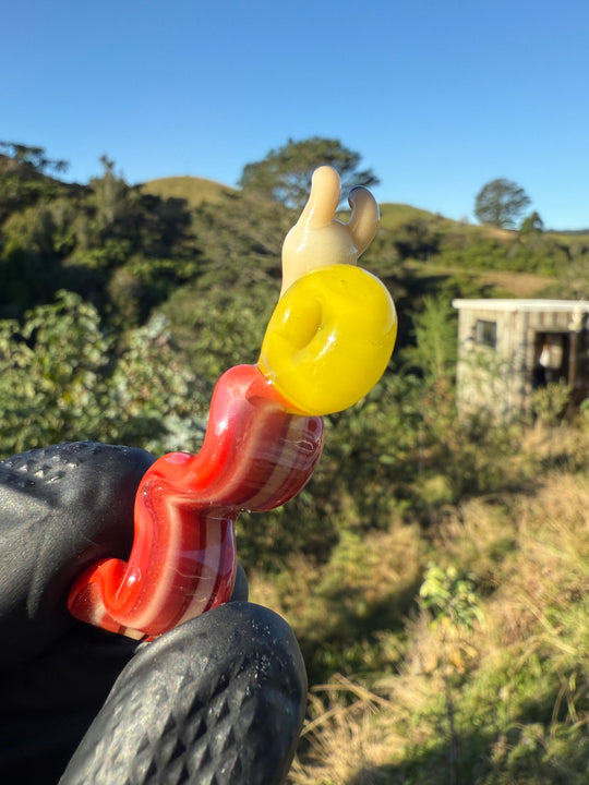 Waffle Glass Pendant - Snail On Bacon