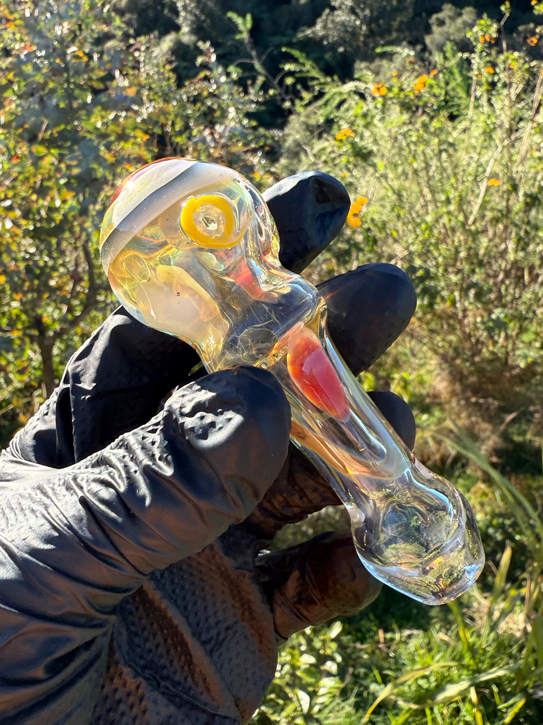 Green Thumb Bob Glass Spoon - Clear/Multicoloured #4