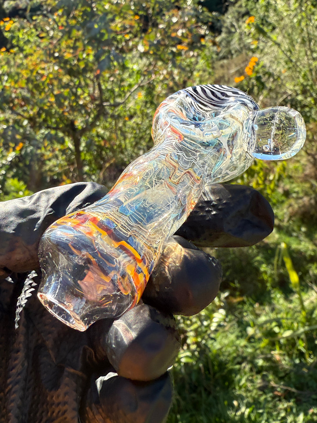 Green Thumb Bob Glass Spoon - Clear/Wigwag #1