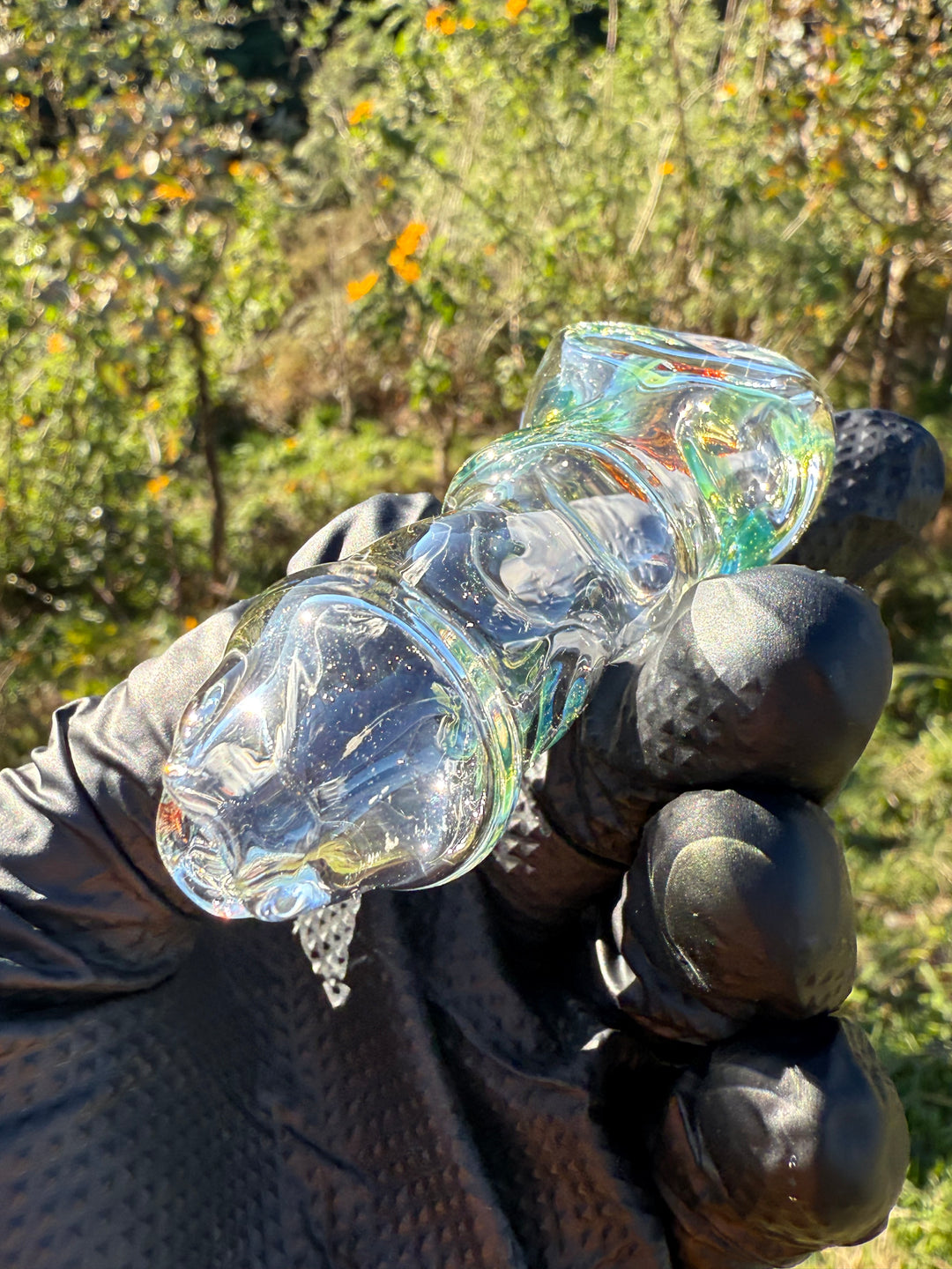 Green Thumb Bob Glass Spoon - Clear/Multicoloured #6