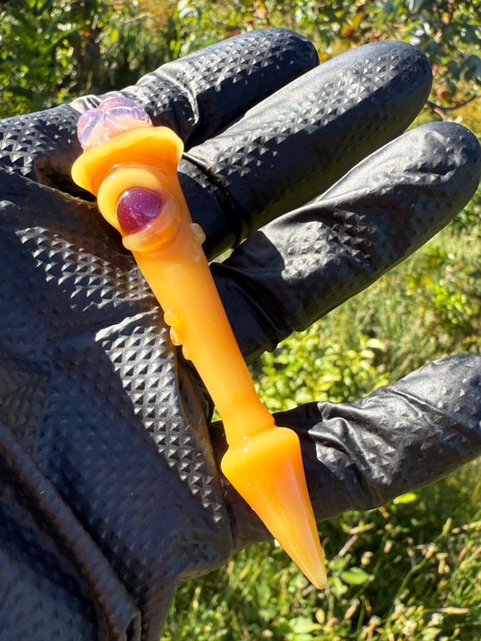 Jamie Clement Brain Poker - Gold Amethyst/Light Topaz