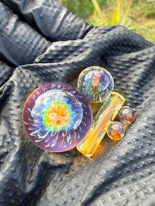 Polar Glass Dabber And Terp Slurper Set - Illuminati/Fumed