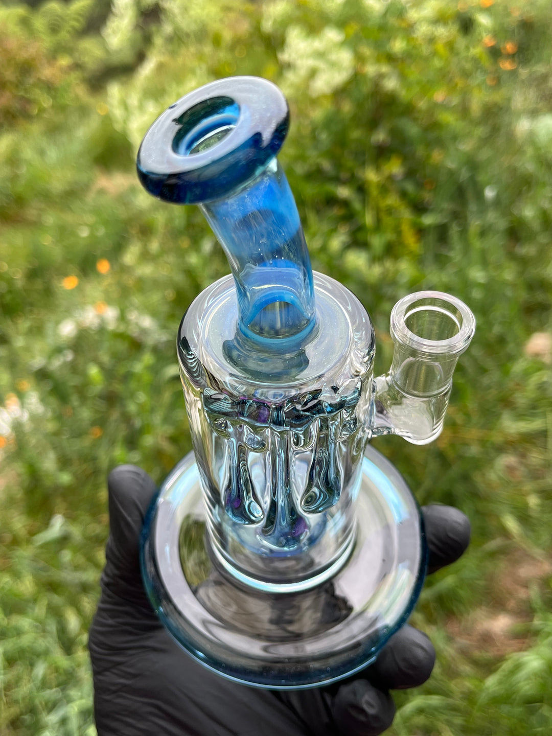 Uzzi Glass Drip Jammer Donut Perc - Blue Stardust/Ghost