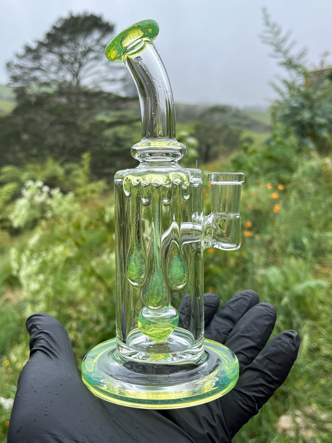 Uzzi Glass Drip Jammer Two Hole Perc - Slyme